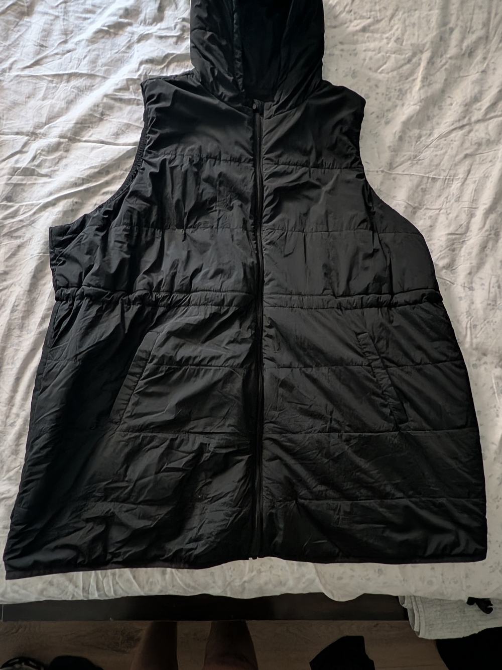 torrid Black Hooded Puffer Vest